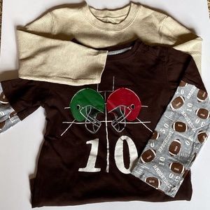 Long Sleeve Waffle Tee and Football Helmut